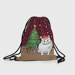 Мешок для обуви Кот Бендер и ёлка