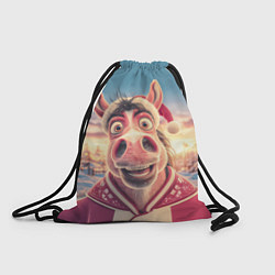 Мешок для обуви Счастливая новогодняя лошадь