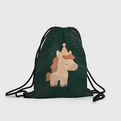 Мешок для обуви Милая лошадка с колпаком