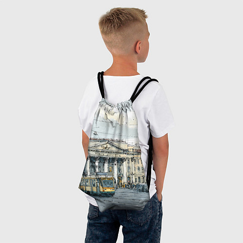 Мешок для обуви Зимняя улица Санкт-Петербурга / 3D-принт – фото 4