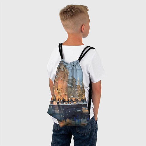 Мешок для обуви Снежный вечер в Питере / 3D-принт – фото 4