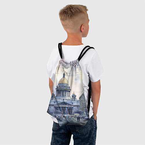 Мешок для обуви Санкт-Петербург зимний город / 3D-принт – фото 4