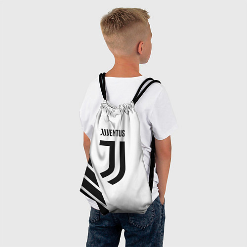Мешок для обуви Ювентус полосы геометрия текстура / 3D-принт – фото 4