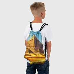 Рюкзак-мешок Величие пирамид на закате, цвет: 3D-принт — фото 2
