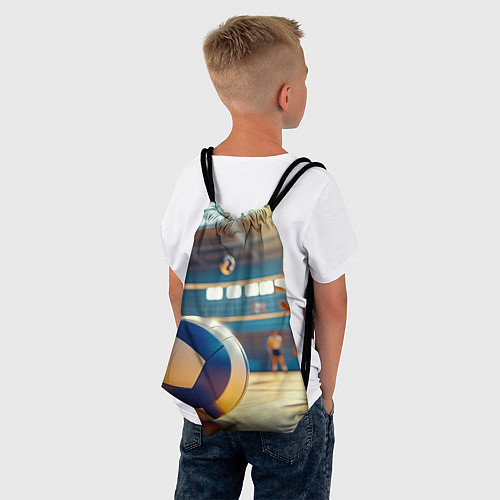 Мешок для обуви Динамика волейбольного матча / 3D-принт – фото 4