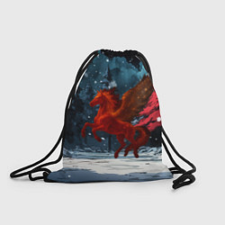 Мешок для обуви Огненная лошадь с крыльями