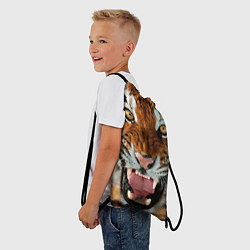 Рюкзак-мешок Взгляд тигра, цвет: 3D-принт — фото 2