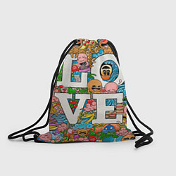 Рюкзак-мешок Стикербомбинг, цвет: 3D-принт