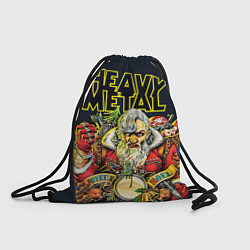 Рюкзак-мешок Heavy Metal Santa, цвет: 3D-принт