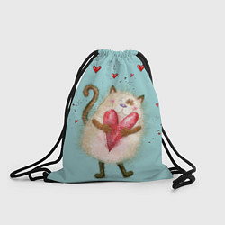 Рюкзак-мешок Котик, цвет: 3D-принт