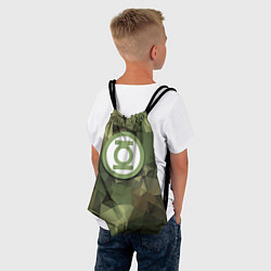 Рюкзак-мешок Зеленый фонарь: камуфляж, цвет: 3D-принт — фото 2