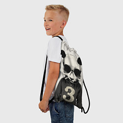 Рюкзак-мешок Скелет панды, цвет: 3D-принт — фото 2