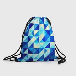 Рюкзак-мешок Синяя геометрия, цвет: 3D-принт