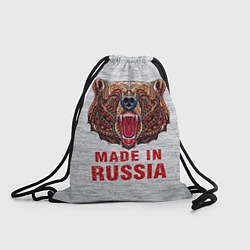 Рюкзак-мешок Bear: Made in Russia, цвет: 3D-принт