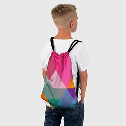 Рюкзак-мешок Разноцветные полигоны, цвет: 3D-принт — фото 2