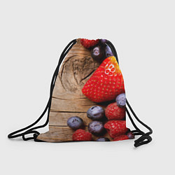 Рюкзак-мешок Ягодный микс, цвет: 3D-принт
