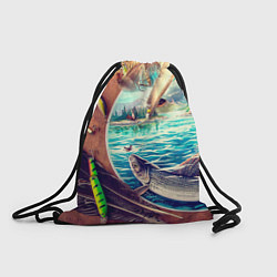 Рюкзак-мешок Истинный рыболов, цвет: 3D-принт