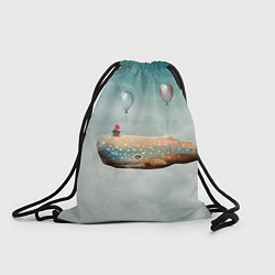 Рюкзак-мешок Летящий кит, цвет: 3D-принт