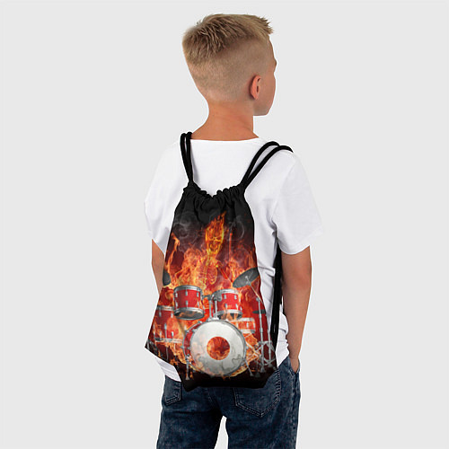 Мешок для обуви Огненный барабанщик / 3D-принт – фото 4
