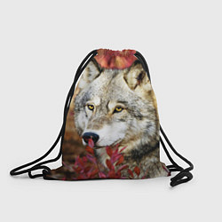 Рюкзак-мешок Волк в кустах, цвет: 3D-принт