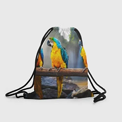 Рюкзак-мешок Экзотические попугаи, цвет: 3D-принт