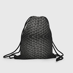 Рюкзак-мешок Черная кожа, цвет: 3D-принт