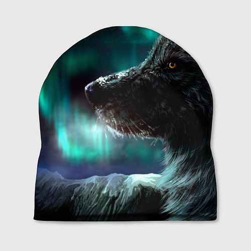 Шапка Волк: северное сияние / 3D-принт – фото 1