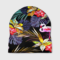 Шапка Тропический фламинго, цвет: 3D-принт