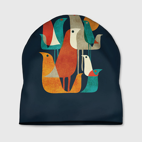 Шапка Осенние птицы / 3D-принт – фото 1