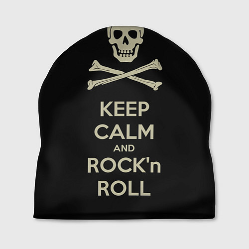 Шапка Keep Calm & Rock'n'Roll / 3D-принт – фото 1