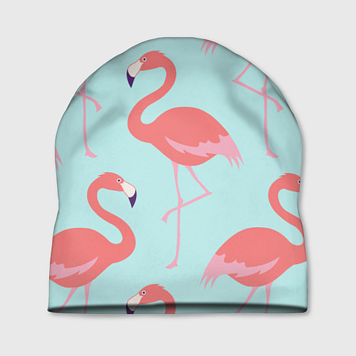 Шапка Розовые фламинго / 3D-принт – фото 1