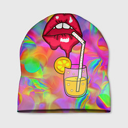 Шапка Cocktail lips, цвет: 3D-принт