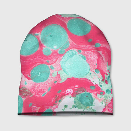 Шапка Watercolor: Pink & Turquoise / 3D-принт – фото 1