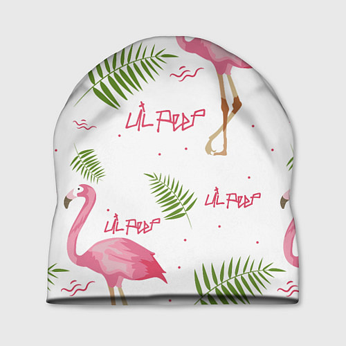 Шапка Lil Peep: Pink Flamingo / 3D-принт – фото 1