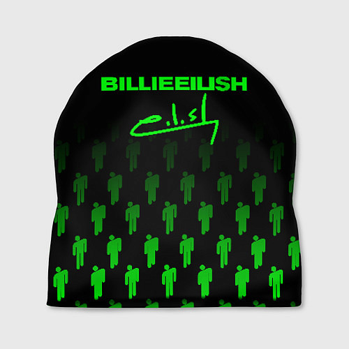 Шапка Billie Eilish: Green & Black Autograph / 3D-принт – фото 1