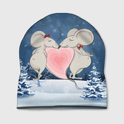Шапка Влюбленные мышки, цвет: 3D-принт