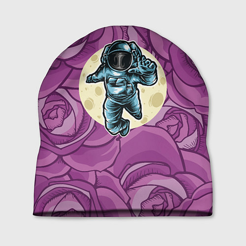 Шапка Космонавт в розах / 3D-принт – фото 1