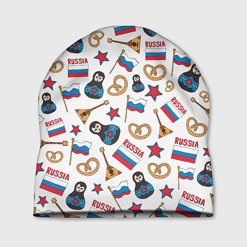 Шапка РОССИЯ УЗОР / 3D-принт – фото 1
