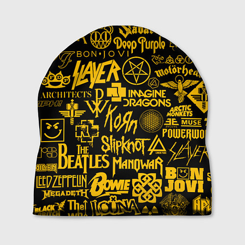 Шапка ЛОГОТИПЫ РОК ГРУПП / 3D-принт – фото 1
