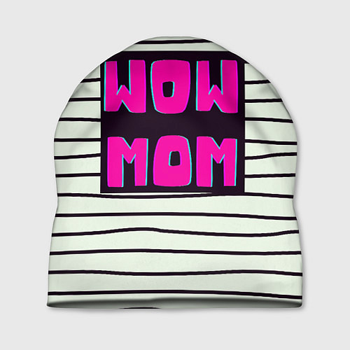 Шапка WOW MOM вау мама / 3D-принт – фото 1