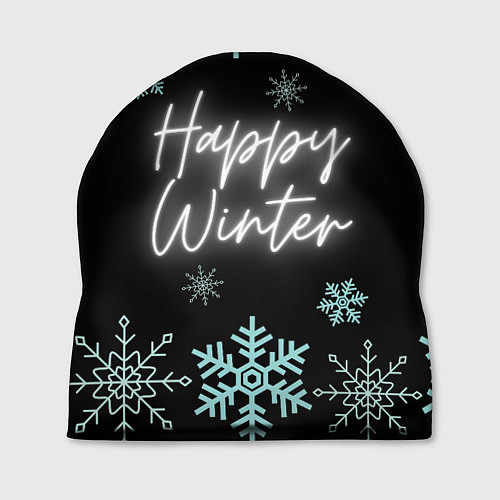 Шапка Happy Winter / 3D-принт – фото 1