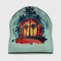 Шапка Мазня с пальмами, цвет: 3D-принт