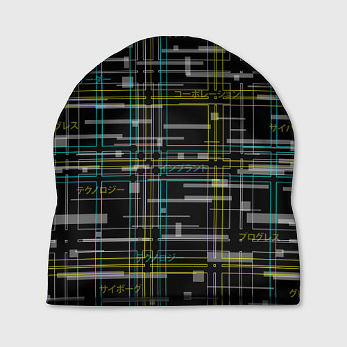 Шапка Cyberpunk Tartan / 3D-принт – фото 1