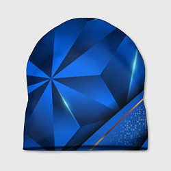 Шапка 3D абстрактные фигуры BLUE, цвет: 3D-принт