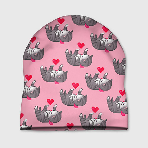 Шапка Пиксельные котики / 3D-принт – фото 1