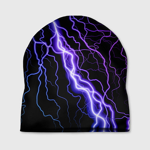 Шапка НЕОНОВАЯ МОЛНИЯ ГРОЗА / 3D-принт – фото 1