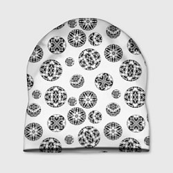 Шапка Черно-белый геометрический узор