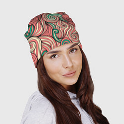 Шапка Алые листья, цвет: 3D-принт — фото 2