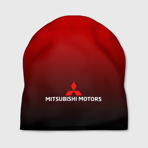 Шапка MITSUBISHI красно-черный градиент / 3D-принт – фото 1