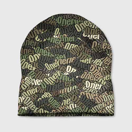 Шапка Именной камуфляж Олег / 3D-принт – фото 1